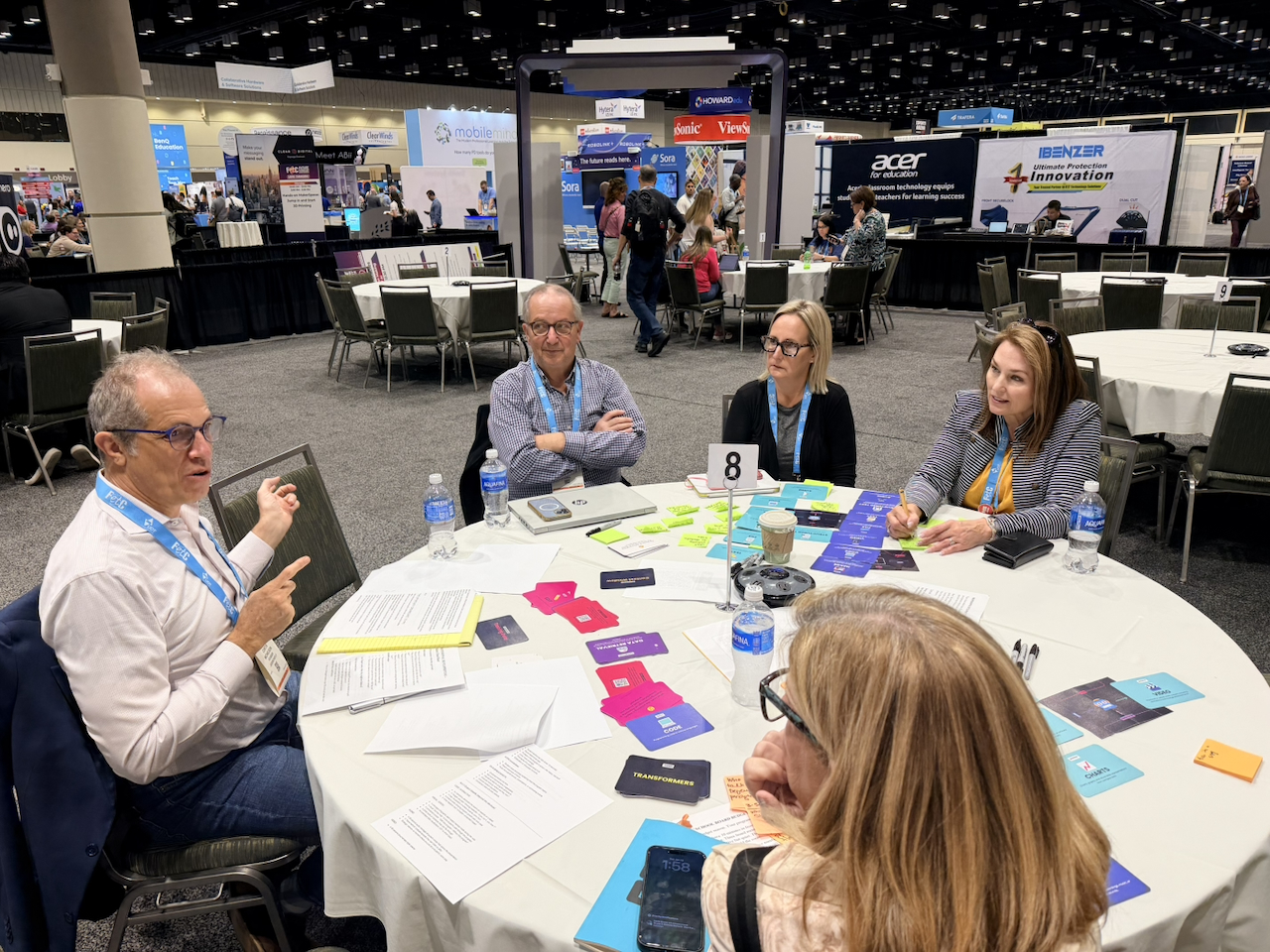 Curtis Michelson facilitating a GenAI card deck session at FETC